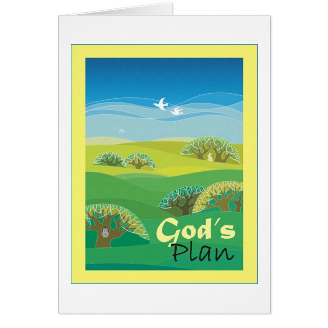 Guden planerar hälsningskort (Framsidan)