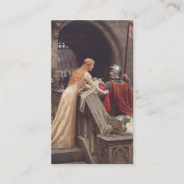 Guden rusar! - Edmund Blair Leighton Visitkort (Framsida)