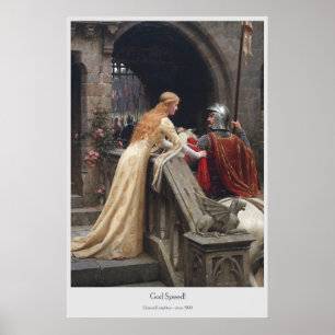 Guden rusar vid Edmund Leighton Poster