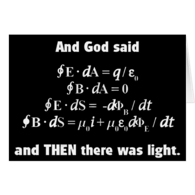 Guden sade att Let där är den ljusa religiösa Hälsningskort (Framsidan Horizontal)