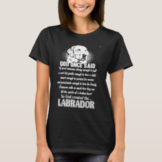 Guden sade en gång den labrador T-tröja Tee Shirt