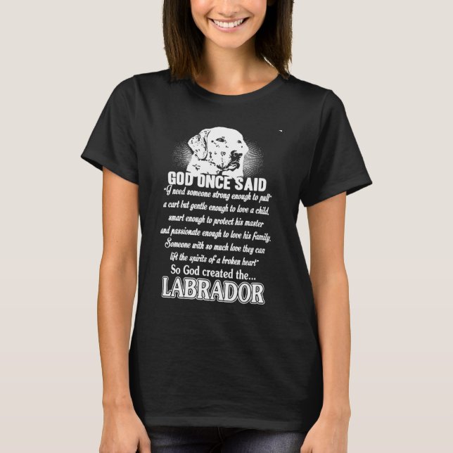 Guden sade en gång den labrador T-tröja Tee Shirt (Framsida)
