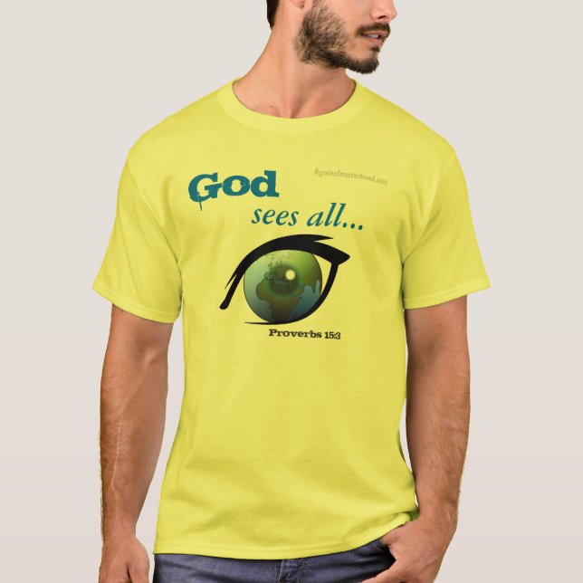 Guden ser all bibel citera t-shirt (Framsida)