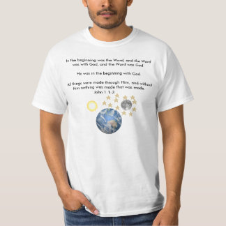 Guden skapade allt, i början var th… tee shirt