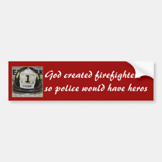 Guden skapade den skulle firefighterssopolisen har bildekal