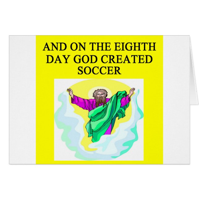 guden skapade fotboll hälsningskort (Framsidan Horizontal)