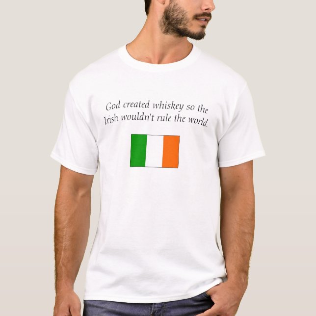 Guden skapade whiskey… tee shirt (Framsida)