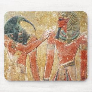 Guden Thoth med Seti mig i graven av Seti Musmatta