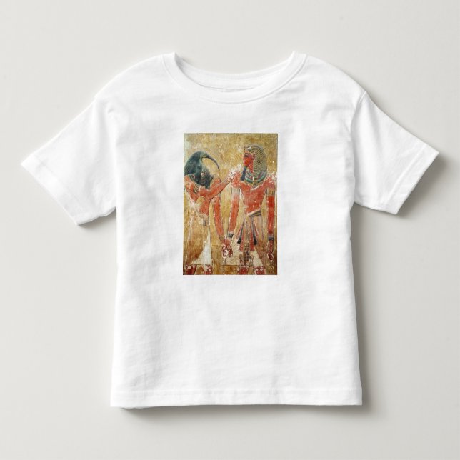 Guden Thoth med Seti mig i graven av Seti T Shirt (Framsida)