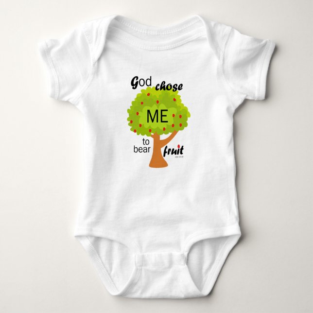 Guden valde MIG! - Verse för babybodysuitbibel T Shirt (Framsida)