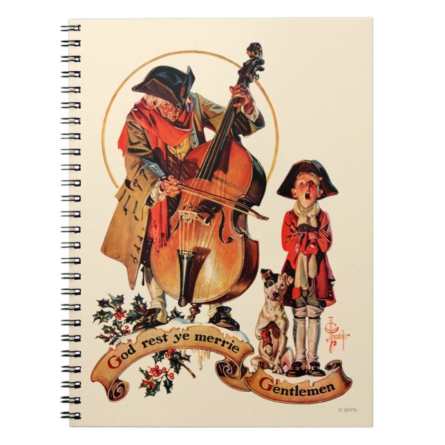 Guden vilar gentlemän för Ye Merrie Anteckningsbok Med Spiral (Framsidan)