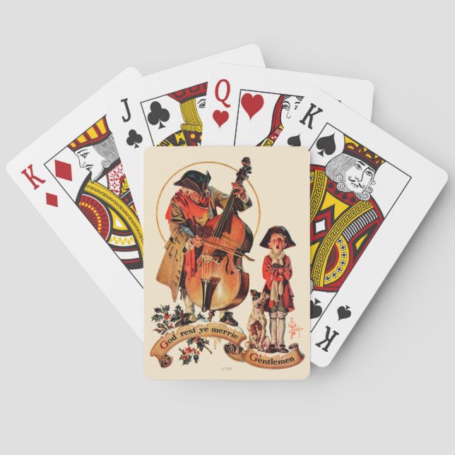 Guden vilar gentlemän för Ye Merrie Spel Kort (Baksidan)