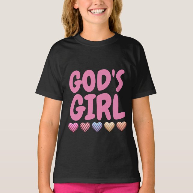 GUDENS Flicka RÖDA T-SHIRTAR TEES T Shirt (Framsida)