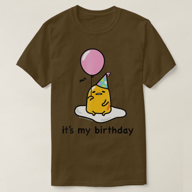 Gudetama är min födelsedag t shirt (Design framsida)