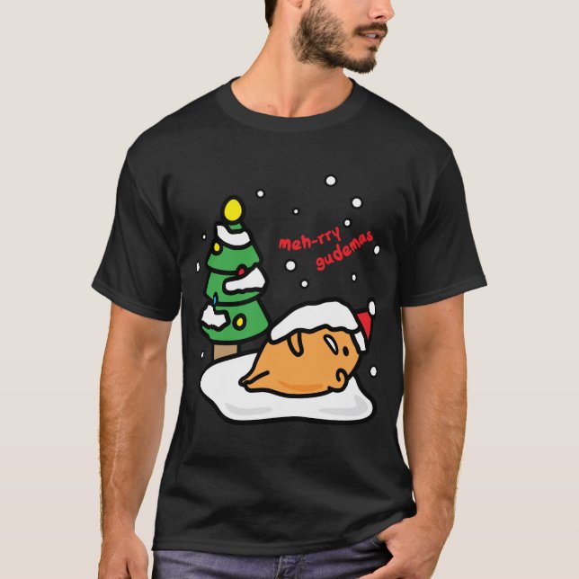 Gudetama Meh-rry Gudemas julsötskjorta T Shirt (Framsida)
