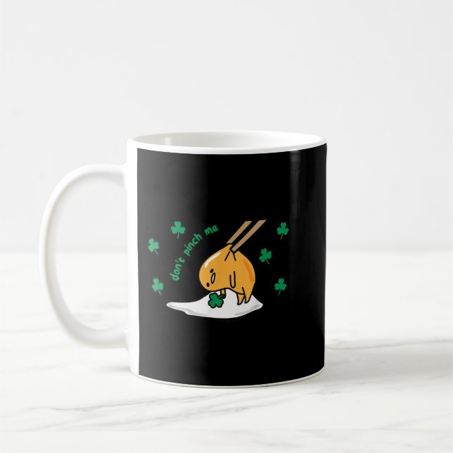 Gudetama Pinch Me Saint patrick's day Kaffemugg (Vänster)
