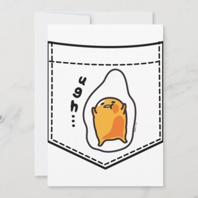 Gudetama Pocket Sweatshirt Inbjudningar (Framsida)