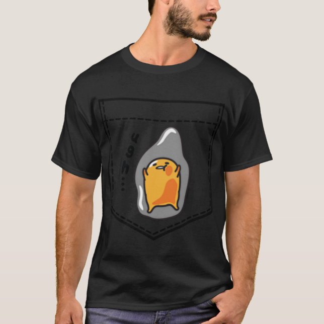 Gudetama Pocket Sweatshirt T Shirt (Framsida)