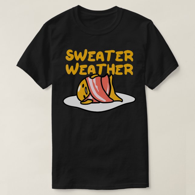 Gudetama Sweater Weather Bacon Blanket T Shirt (Design framsida)