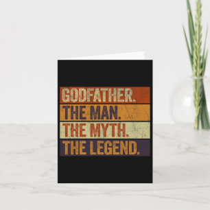 Gudfadern Mannen Myten Legenden Rolig Retro Kort