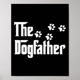 Gudfar T-shirt Pappa Fars dag present Hundägare  Poster