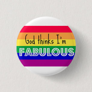 "Gudfunderare mig sagolikt" GAY PRIDEEMBLEM för Knapp