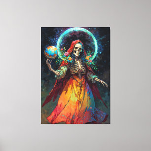 Gudinna av det oundvikliga Santa Muerte Canvastryck