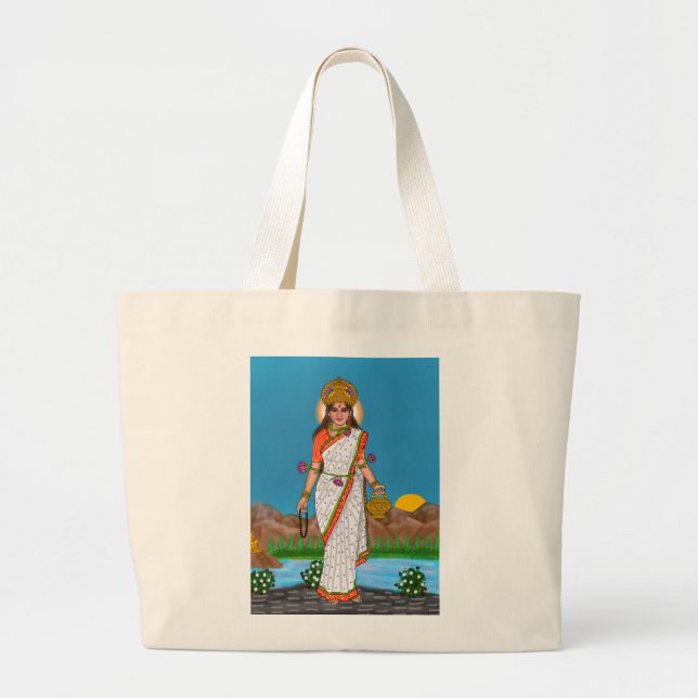 Gudinna Brahmacharini Totebag Jumbo Tygkasse (Framsidan)