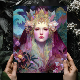 Gudinna Drottning Fantasy Väggkonsttryck Poster