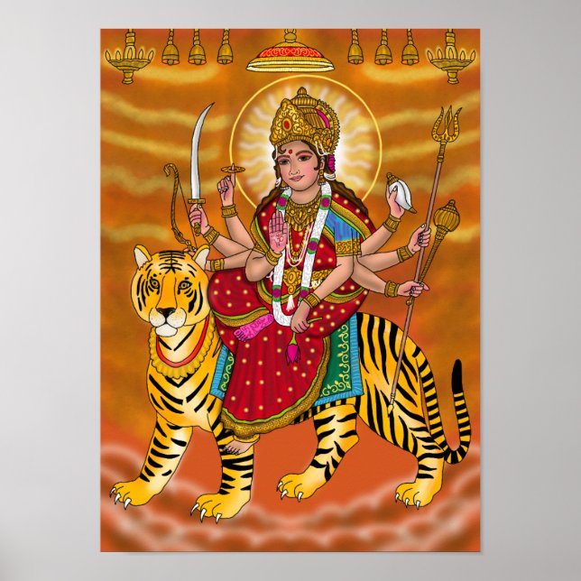 Gudinna Durga Affisch (Framsidan)