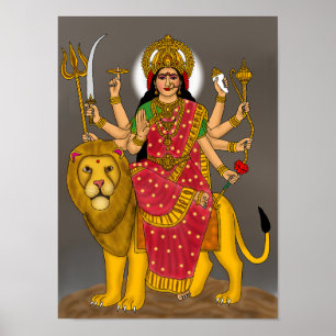 Gudinna Durga Affisch