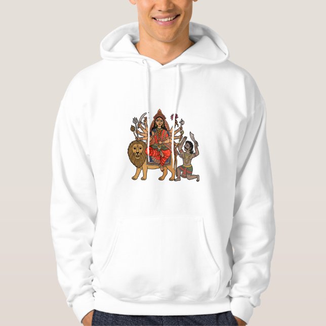 Gudinna Durga Hoodie (Framsida)