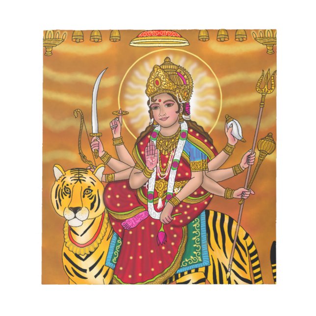 Gudinna Durga Notepad Anteckningsblock (Framsida)