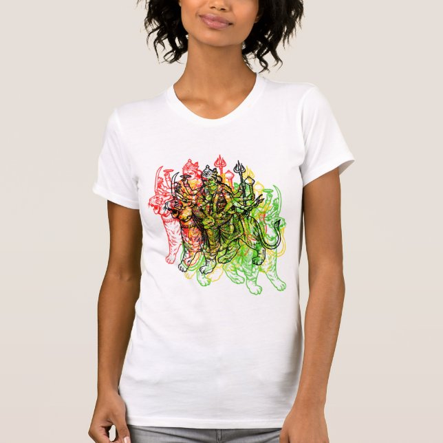 Gudinna Durga T Shirt (Framsida)