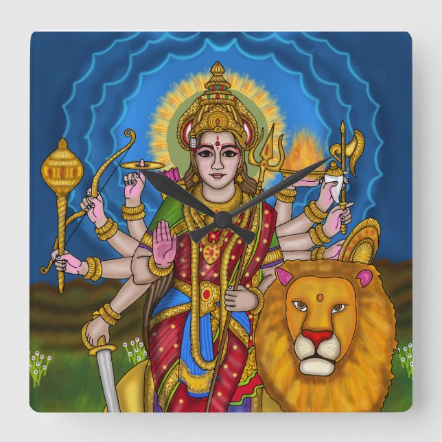 Gudinna Durga Väggur (Framsida)