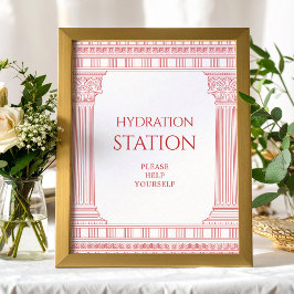 Gudinna fest Hydration stationsskylt Poster