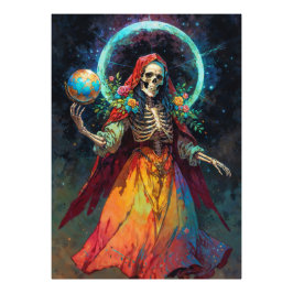 Gudinna för det oundvikliga Santa Muerte Fototryck