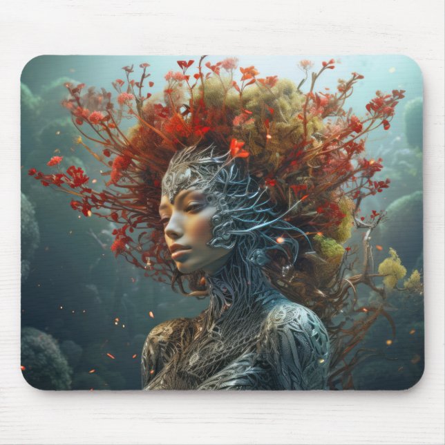 gudinna från naturen Mystical Etheral Fantasy Worl Musmatta (Framsidan)