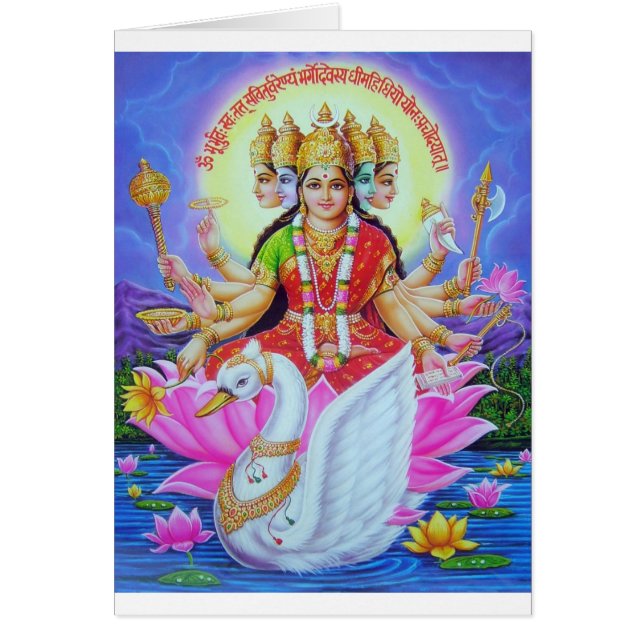 gudinna-gayatr hälsningskort (Framsidan)