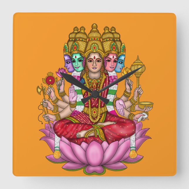 Gudinna Gayatri Väggur (Framsida)