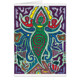 Gudinna lugn i kaos hälsningskort