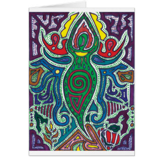 Gudinna lugn i kaos hälsningskort