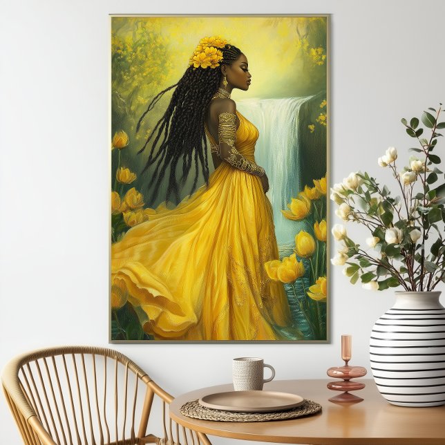 Gudinna Oshun: Gul blomvattenfall Orisha Poster (Skapare uppladdad)