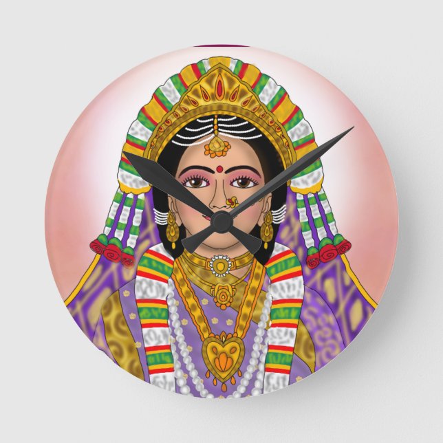 Gudinna Radha Väggklocka (Framsida)