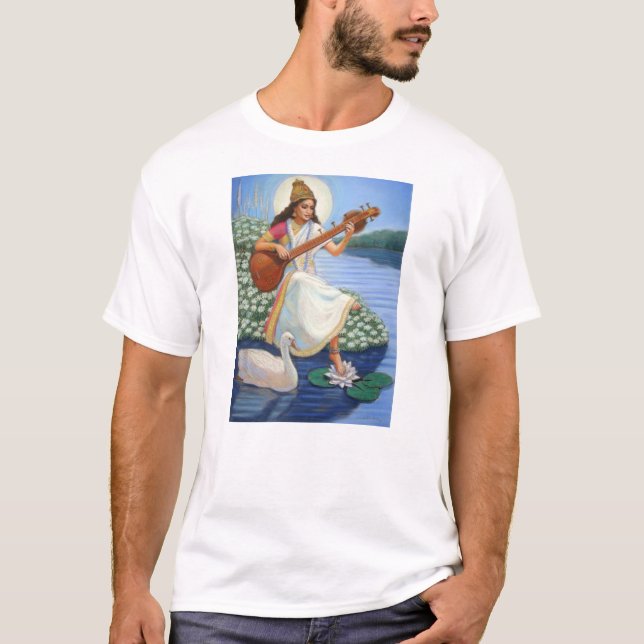 Gudinna Sarasvati T Shirt (Framsida)
