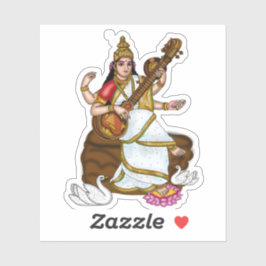 Gudinna Saraswati-klistermärken Klistermärken