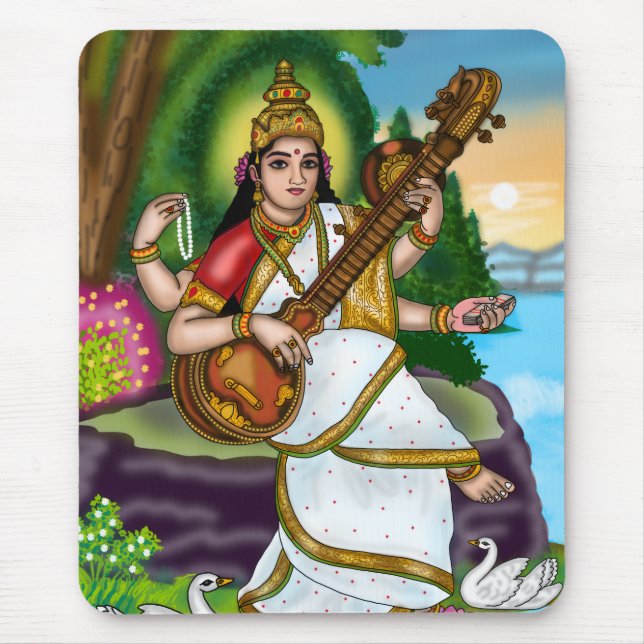 Gudinna Saraswati Musmattor (Framsidan)