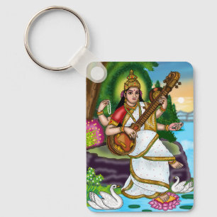 Gudinna Saraswati Nyckelring
