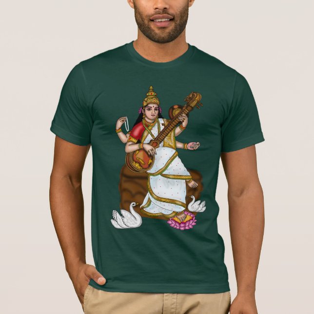 Gudinna Saraswati T-Shirt (Framsida)