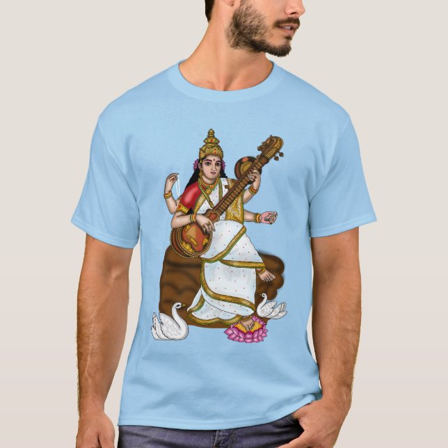 Gudinna Saraswati T-Shirt (Framsida)